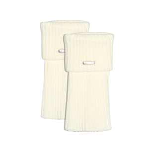 堆堆袜套袜子女秋冬季加厚保暖中筒袜针织腿套白色小腿袜显瘦长袜