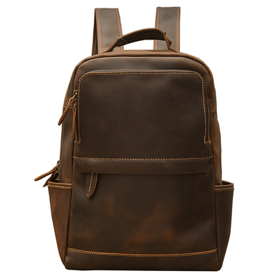 测试推荐进口头层牛皮双肩包