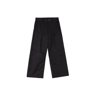 roaringwild a arch 咆哮野兽 黑色超宽松斜线结构阔腿裤