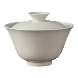 元无景德镇泡茶杯盖碗单个高档云开陶瓷盖碗二才纯手工草木灰茶具