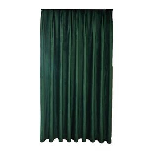 新款复古祖母绿窗帘卧室客厅落地窗遮光防晒遮阳柔软绒布飘窗背景