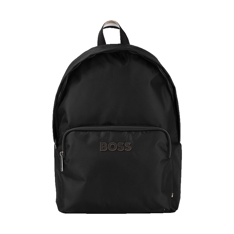 HugoBoss徽标拉链开合双肩包