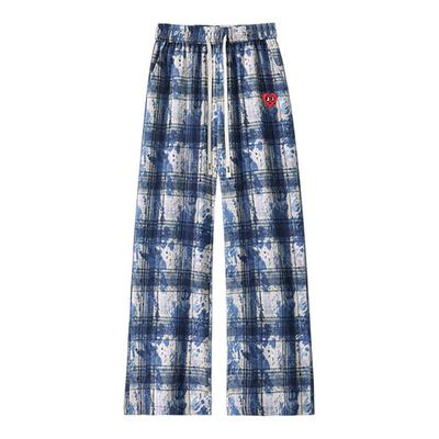 查尔斯桃心 冰丝凉感渲染设计休闲长裤子男夏季薄款直筒宽松情侣