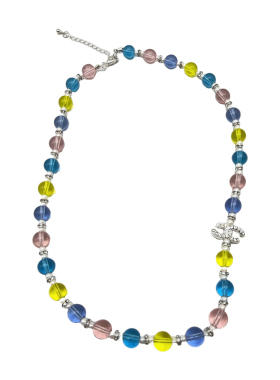 多巴胺彩色琉璃串珠项链