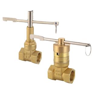 磁性锁闭铜闸阀加密带锁水表前阀门自来水管防盗钥匙暖气开关直销