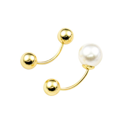 高档毛衣袖口珍珠大衣女螺旋扣