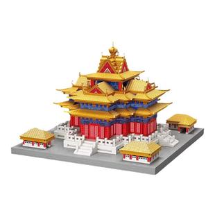 紫禁城故宫角楼中国积木千年隼拼装玩具男孩巨大型榫卯古建筑模型