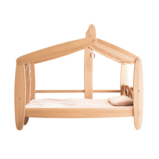 考拉森林儿童床全实木树屋床男孩女孩攀爬架单人床飞屋床滑滑梯床