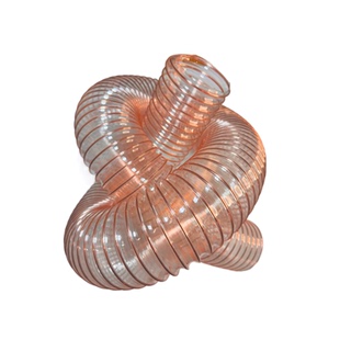 PU聚氨酯镀铜钢丝软管工业吸尘管木工雕刻机开料机器伸缩透明风管