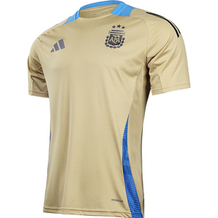 阿迪达斯阿根廷美洲杯球衣Adidas球员版赛前训练T恤足球服IQ0816