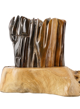 摆件客厅玄关石头新中式