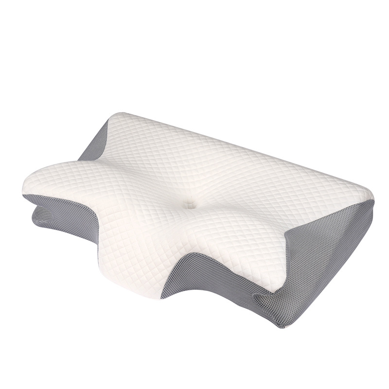 深睡记忆枕慢回弹记忆棉枕头不塌陷零压力护颈椎枕助睡眠牛角枕头