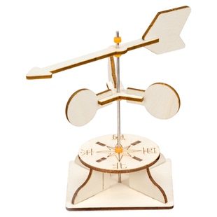 科学小实验diy风向标科技小制作steam儿童玩具风力风向仪科教材料