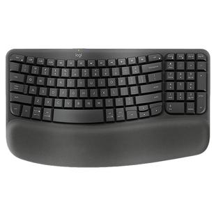 罗技人体工学系列WAVE Keys商用无线键盘蓝牙软垫掌托办公键盘