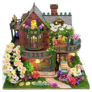 精灵花园diy小屋积木质拼装组装花房模型家居摆件女友生日新年礼