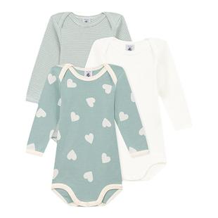 法国小帆船Petitbateau 春秋款新生婴儿长袖包屁衣3件装A09WB