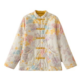 女士纯棉花内胆贴身棉袄修身夹棉棉衣厚款保暖内穿居家棉服冬外套