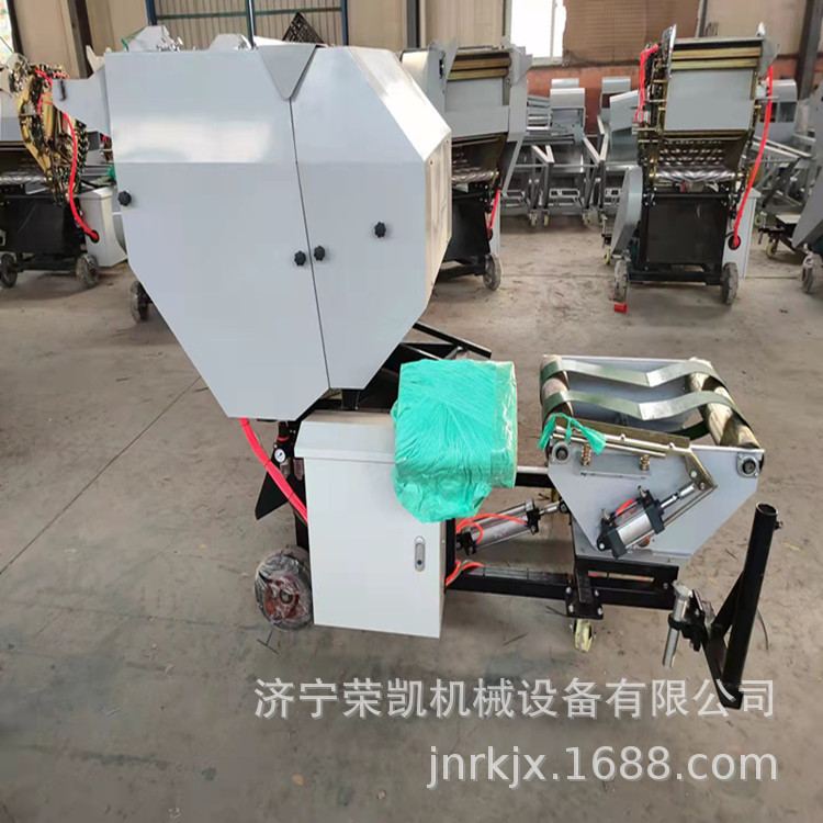 全自动揉丝打捆包膜机玉米秸秆牧草粉碎铡草机牛羊饲料圆捆包膜机