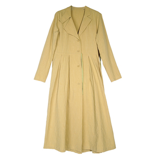 【ZOLLE因为】纯棉收腰中长款风衣春夏新款