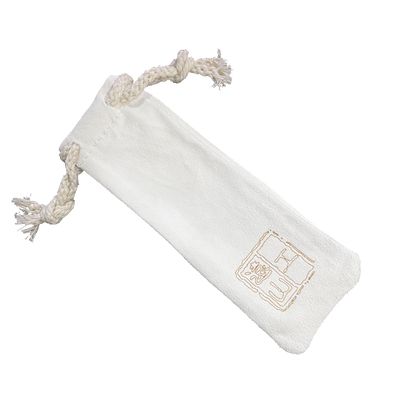 远山工实心竹玉竹文玩袋麂皮收纳