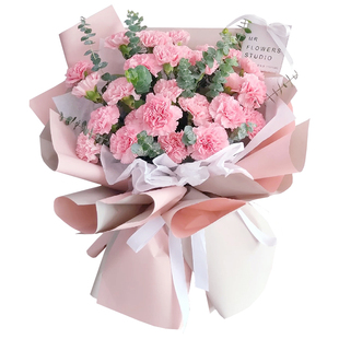 金华鲜花速递同城配送生日表白红玫瑰花束百合康乃馨崇川花店送花