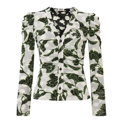 [双面穿]DVF2026春夏新款双面印花弹力网纱上衣长裤套装BL1U004