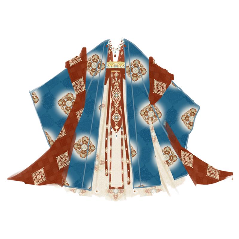 汉服女唐制改良刺绣春夏款