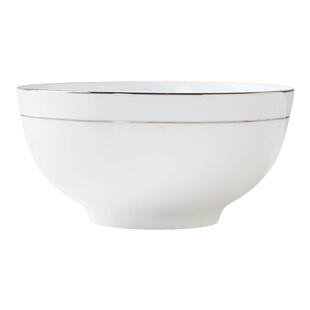景德镇高颜值白金边骨瓷碗大汤碗中式餐具吃饭米饭碗家用陶瓷碗