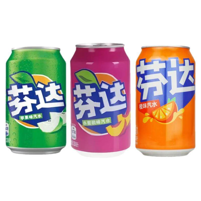 芬达果味汽水含糖330ml