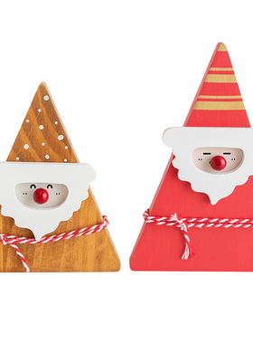 卡通小人圣诞树组合创意摆件礼物