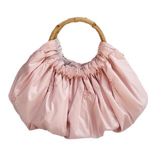 小众原创竹节包法式复古旗袍包国风刺绣木柄圆环包新国风贝壳包小