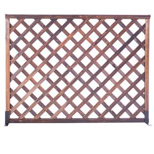 防腐木碳化木网格花架隔断栅栏篱笆花园栅栏木格栅庭院装饰爬藤架