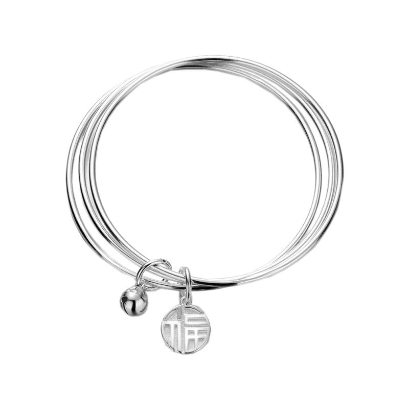 三生三世高颜值铃铛精致纯银手镯