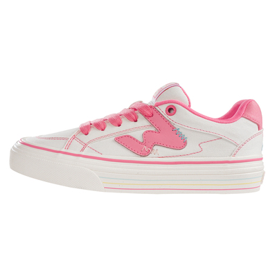 顽刻ollieskate白粉拼色春季校园风W系列休闲低帮男女国潮滑板鞋