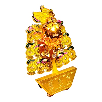三星堆摇钱树带灯发光金属冰箱贴