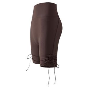 健身女孩高腰运动短裤抽绳紧身提臀裸感外穿跑步打底瑜伽三五分裤