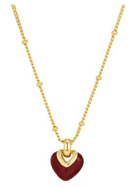 2026年新款红色爱心吊坠项链女