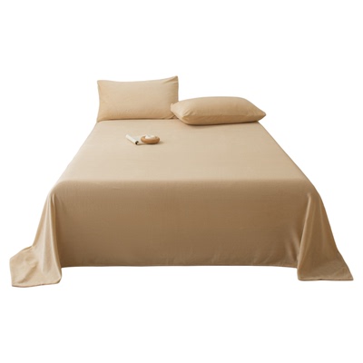 无印良品牛奶绒加厚保暖床单单件