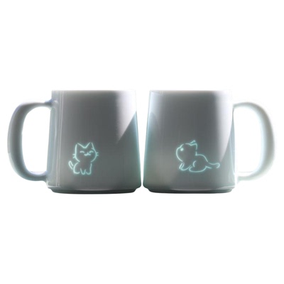 高颜值猫漂亮杯子景德镇陶瓷礼物