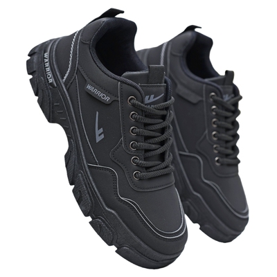 回力男鞋皮面防水工作鞋男2026春季新款厚底耐磨劳保鞋男士运动鞋