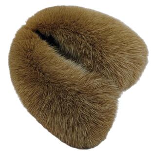 进口狐狸毛毛领子皮草真毛领子男女通用整皮大毛毛领子单卖秋冬保