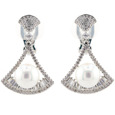 韩国超闪长款耳夹个性生日礼物珍珠无耳洞耳环女高级感轻奢小众