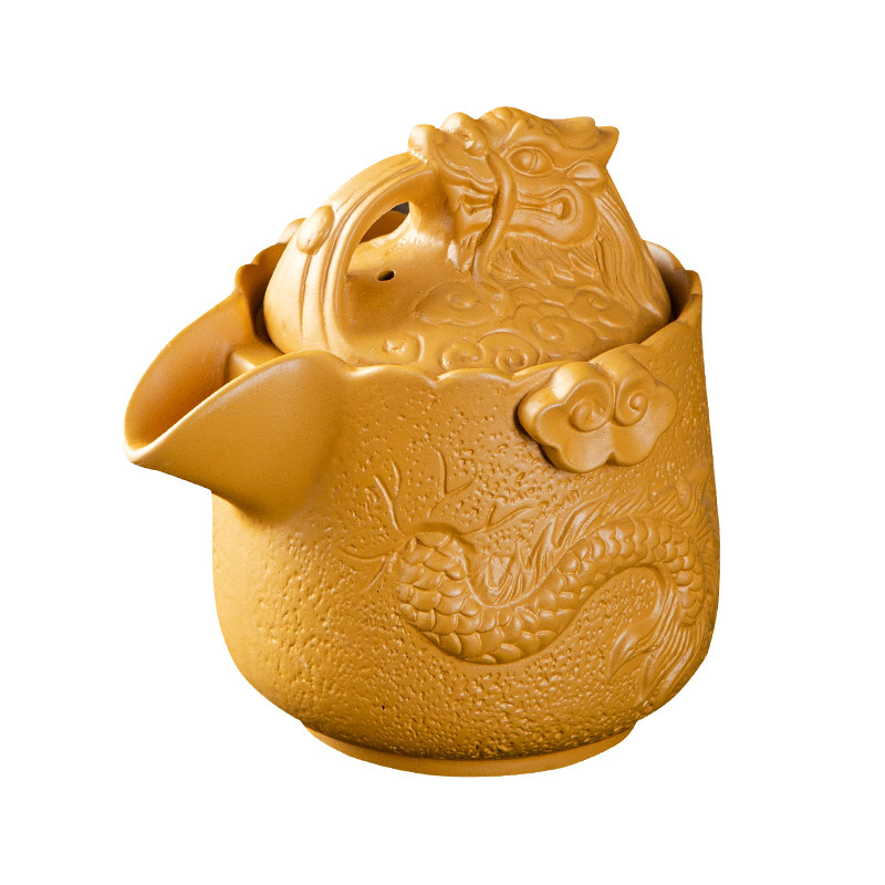 紫砂黄金段过滤泡茶壶
