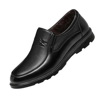 红蜻蜓春季款软底爸爸休闲皮鞋男