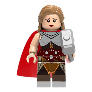 漫威复仇者联盟4欣宏1390简福斯特女雷神第三方儿童积木人仔玩具