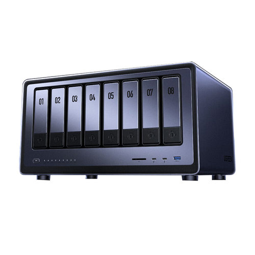 绿联私有云DXP8800 八盘位万兆NAS网络存储 企业数据存储AI服务器 雷电4 团队资料共享备份网盘 RAID磁盘阵列