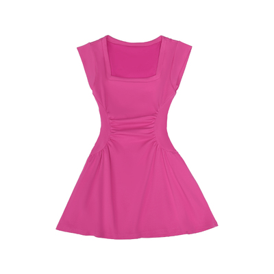 哟酷酷小众高级正肩收腰连衣裙