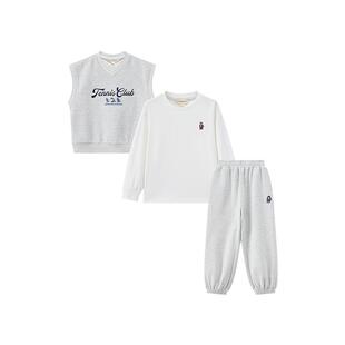 TeenieWeenie Kids小熊童装25年新款男童休闲运动背心长袖三件套