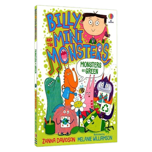 英文原版Billy and the Mini Monsters Monsters Go Green比利和迷你怪兽们 践行环保回收的怪兽 全彩儿童幽默桥梁章节书 正版进口