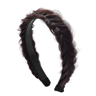 皇家莎莎麻花辫假发发箍头饰手工鱼骨辫头箍网红新款编发辫子发卡